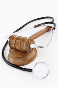 Los Angeles Birth Injury Attorney - stethoscope and gavel