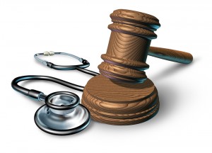 LA Medical Malpractice Attorney - gavel and stethoscope